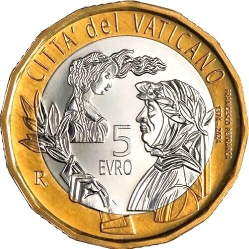Vatikan_5euro_2024_650_Todestag_Francesco_Petrarca.jpg
